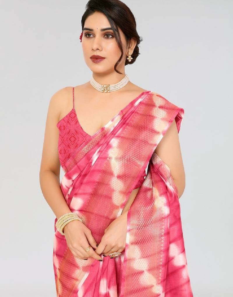 Women pack of 2 bandhani printed saree