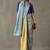 Linen blend formal ready to wear saree with unstitched blouse piece