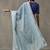 Linen blend formal ready to wear saree with unstitched blouse piece