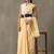 Striped printed ready to wear saree with blouse piece