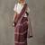 Ethnic motifs printed ready to wear saree with blouse piece