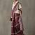 Ethnic motifs printed ready to wear saree with blouse piece