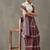 Ethnic motifs printed ready to wear saree with blouse piece