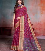 Woven design zari art silk leheriya saree