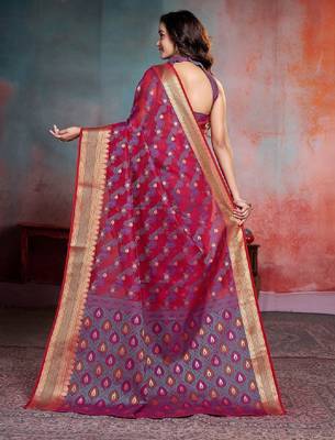 Woven design zari art silk leheriya saree 2