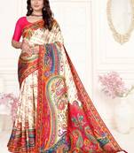 Paisley silk blend saree