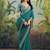 Ethnic motifs embroidered pure georgette heavy work bandhani saree