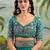 Ethnic motifs embroidered pure georgette heavy work bandhani saree