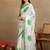 Ethnic motifs embroidered poly chiffon bandhani saree
