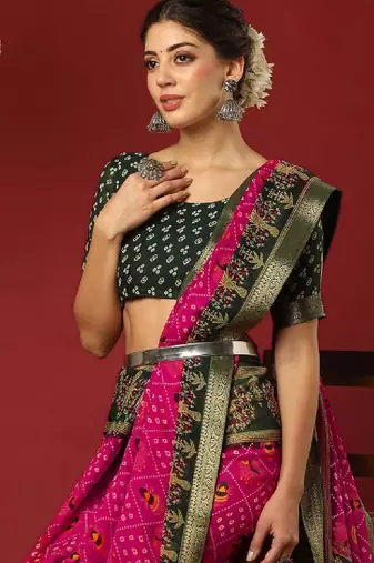 Bandhani pure georgette bandhani saree
