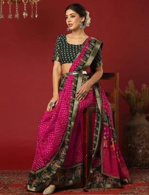 Bandhani pure georgette bandhani saree 3