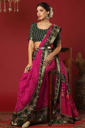 Bandhani pure georgette bandhani saree