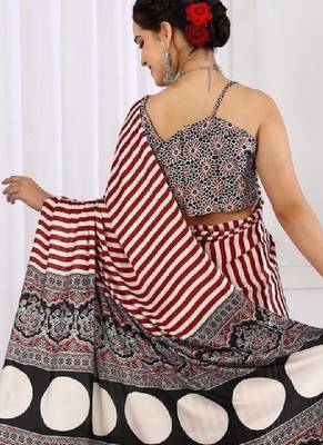 Striped silk blend leheriya saree 2