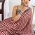 Striped silk blend leheriya saree