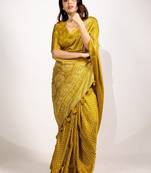 Bandhani zari silk cotton bandhani saree
