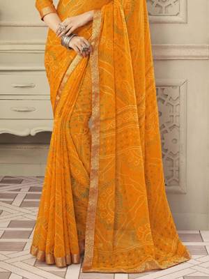 Bandhani zari pure chiffon bandhani saree 3