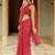 Red poly georgette sarees