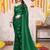 Striped beads and stones leheriya saree