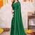 Striped beads and stones leheriya saree