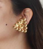 Gold plated triangle stud earrings