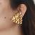 Gold plated triangle stud earrings