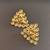Gold plated triangle stud earrings