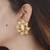 Gold plated illusion stud earrings