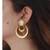 Gold plated layered chandbali earrings