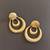Gold plated layered chandbali earrings