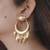 Gold plated leaf chandbali earrings
