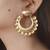 Gold plated chand dome earrings