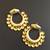 Gold plated chand dome earrings