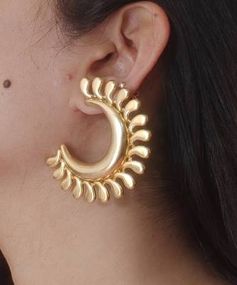Gold plated chandbali earrings 1