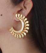 Gold plated chandbali earrings