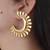 Gold plated chandbali earrings