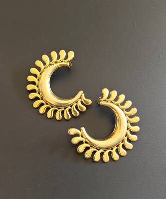 Gold plated chandbali earrings 2