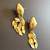 Gold plated leaf drop earrings