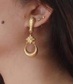 Gold plated fish danglers earrings