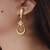 Gold plated fish danglers earrings