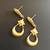 Gold plated fish danglers earrings