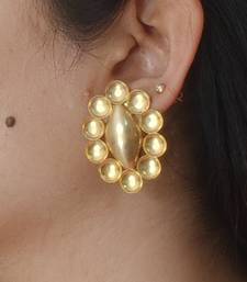 Gold plated glam stud earrings