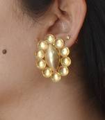 Gold plated glam stud earrings