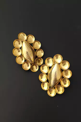 Gold plated glam stud earrings