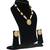 Gold plated ruby red stone floral necklace set