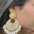 Gold plated chandbali earrings