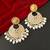 Gold plated chandbali earrings