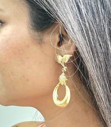 Gold plated flora fauna earrings