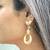 Gold plated flora fauna earrings