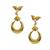 Gold plated flora fauna earrings