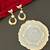 Gold plated flora fauna earrings